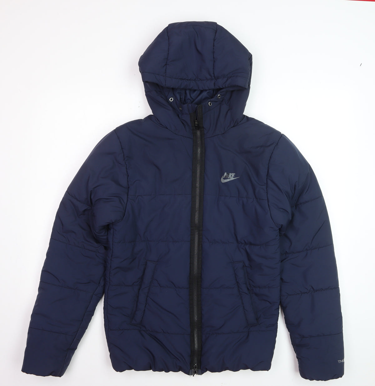 Nike Men’s Blue XS Therma-FIT Hooded Puffer Jacket