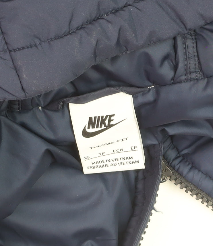 Nike Men’s Blue XS Therma-FIT Hooded Puffer Jacket