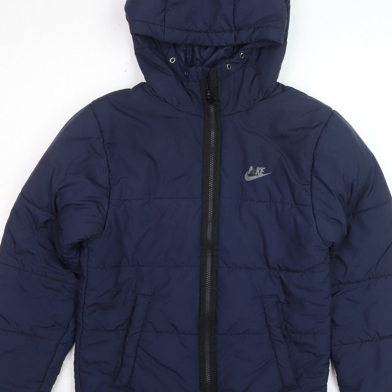 Nike Men’s Blue XS Therma-FIT Hooded Puffer Jacket