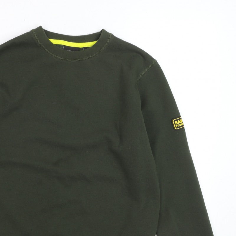 Barbour International Unisex Green L Pullover Crew Neck Sweatshirt