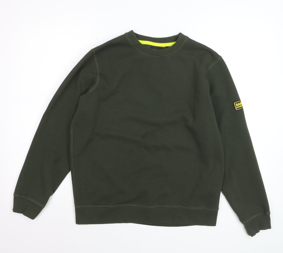 Barbour International Unisex Green L Pullover Crew Neck Sweatshirt