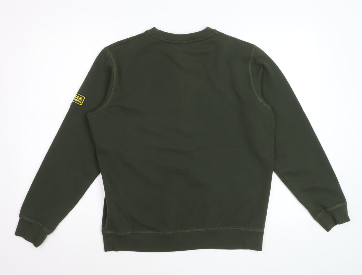 Barbour International Unisex Green L Pullover Crew Neck Sweatshirt