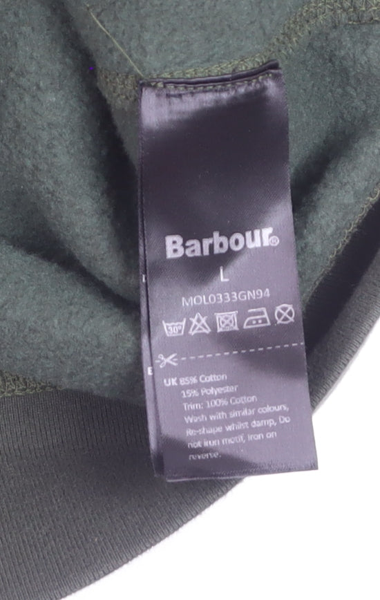Barbour International Unisex Green L Pullover Crew Neck Sweatshirt