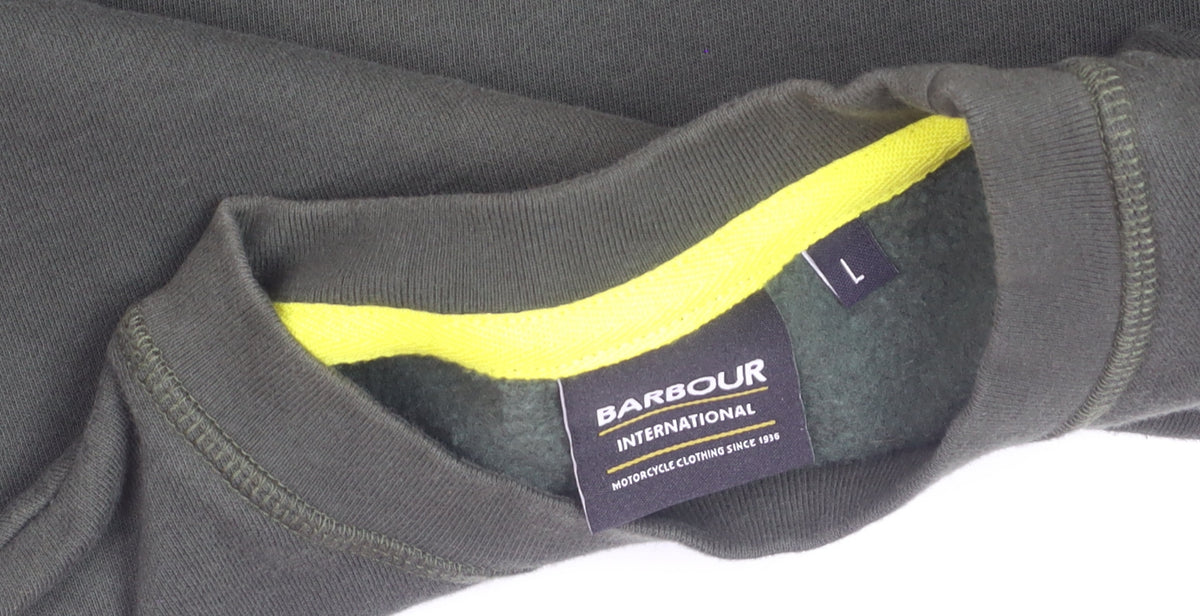 Barbour International Unisex Green L Pullover Crew Neck Sweatshirt