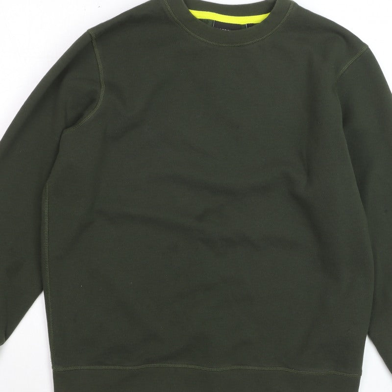 Barbour International Unisex Green L Pullover Crew Neck Sweatshirt