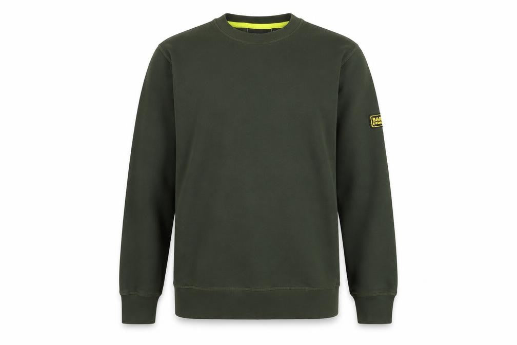 Barbour International Unisex Green L Pullover Crew Neck Sweatshirt