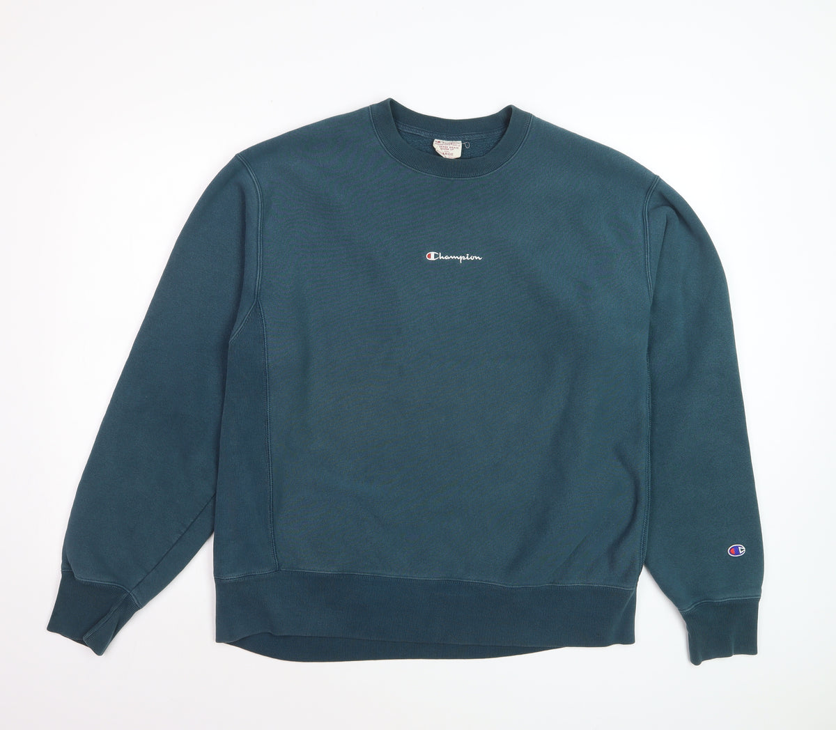 Champion Men’s Blue Large Reverse Weave Logo Crew Neck Sweatshirt