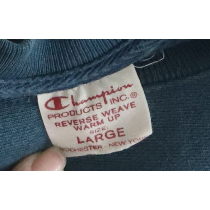 Champion Men’s Blue Large Reverse Weave Logo Crew Neck Sweatshirt