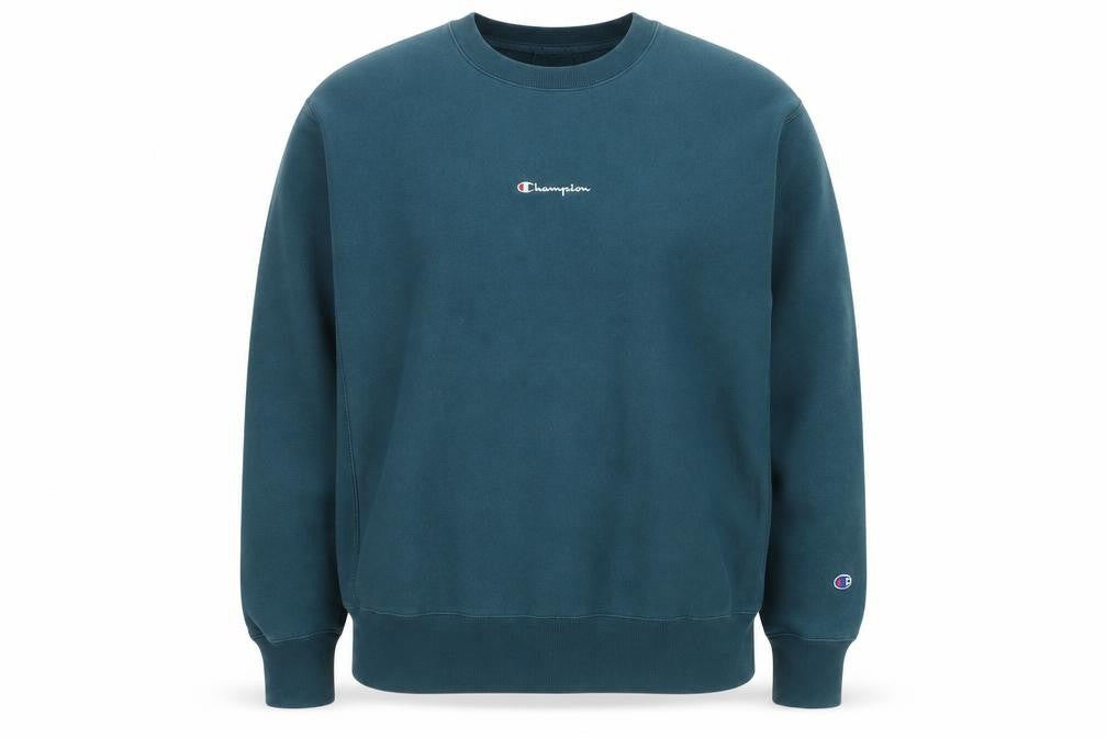 Champion Men’s Blue Large Reverse Weave Logo Crew Neck Sweatshirt