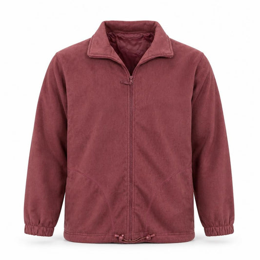 Classics Men’s Red Fleece Jacket M Full Zip Lined Casual
