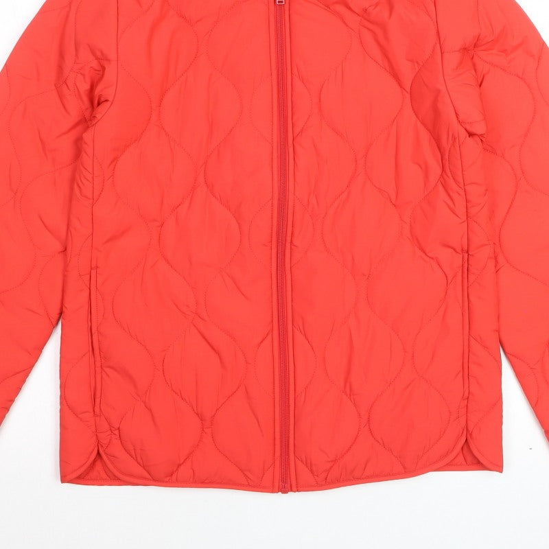 Marks and Spencer Women Red Size 6 Quilted Bomber Jacket