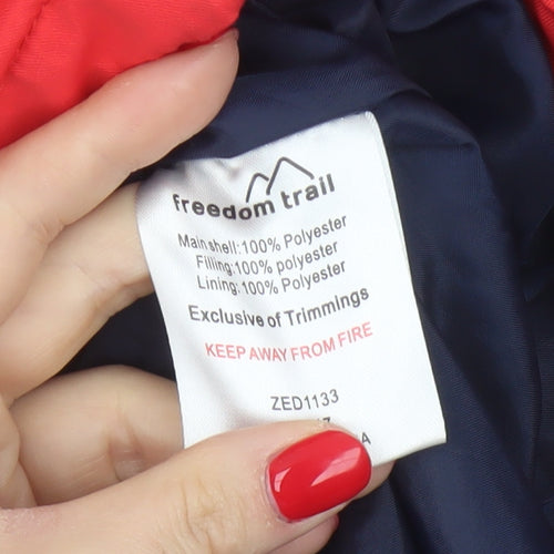 Freedom Trail Women Blue Purple Red UK 12 Hooded Ski Jacket