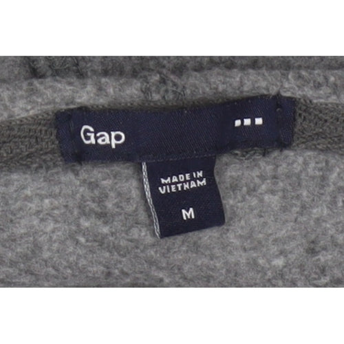 Gap Men’s Grey M Pullover Hoodie USA Flag Logo Pocket