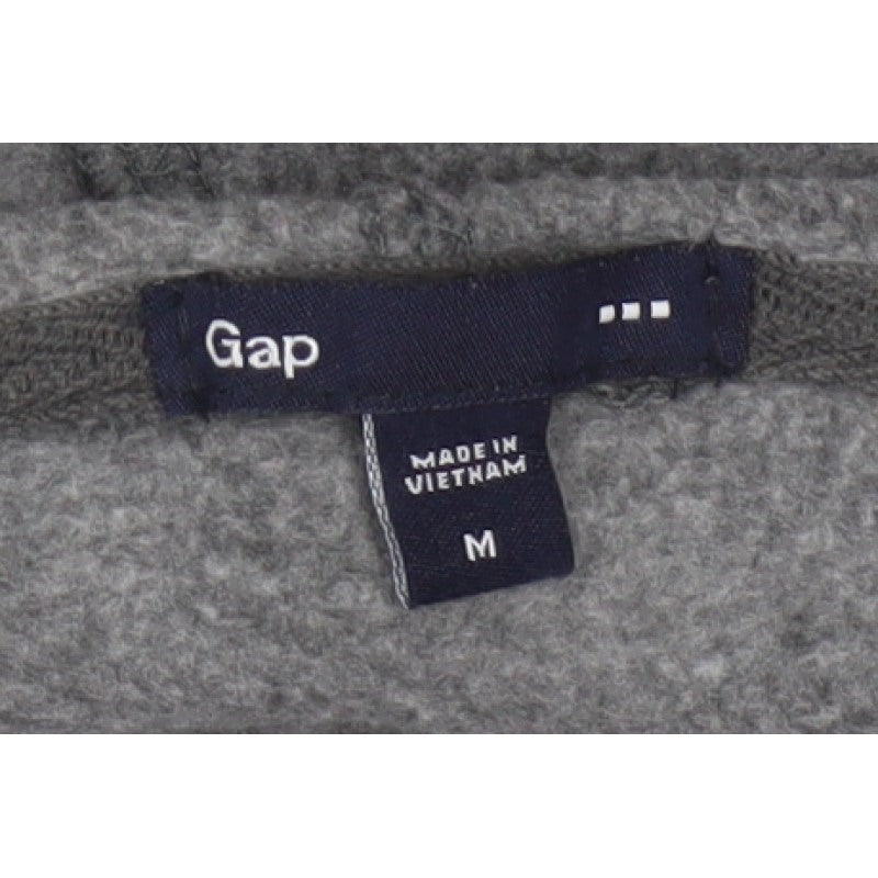 Gap Men’s Grey M Pullover Hoodie USA Flag Logo Pocket