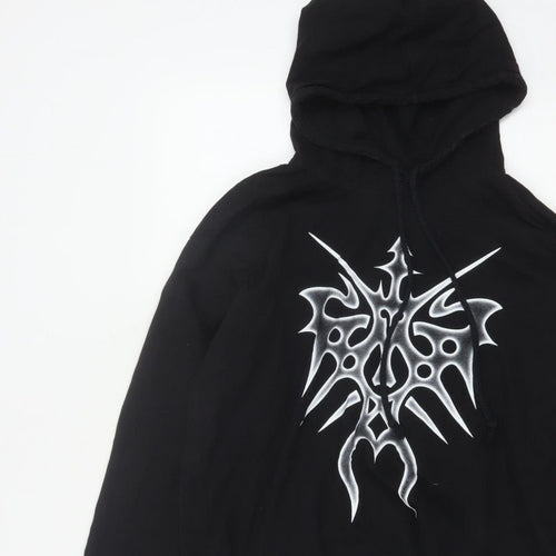 Made in Hell Men’s Black XL Pullover Hoodie Gothic Tribal Graphic Print
