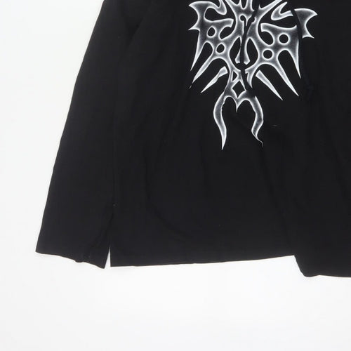 Made in Hell Men’s Black XL Pullover Hoodie Gothic Tribal Graphic Print