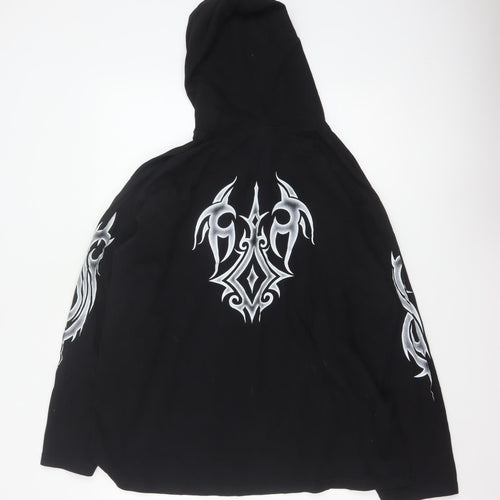 Made in Hell Men’s Black XL Pullover Hoodie Gothic Tribal Graphic Print