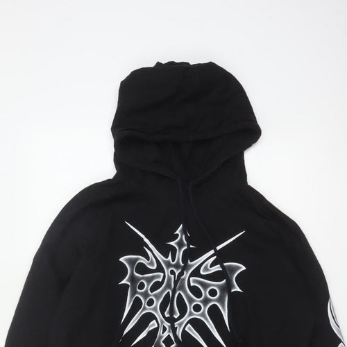Made in Hell Men’s Black XL Pullover Hoodie Gothic Tribal Graphic Print