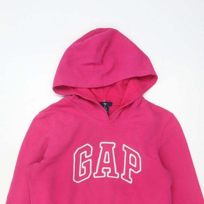 Gap Women’s Pink M Pullover Hoodie Logo Fleece Cotton Blend