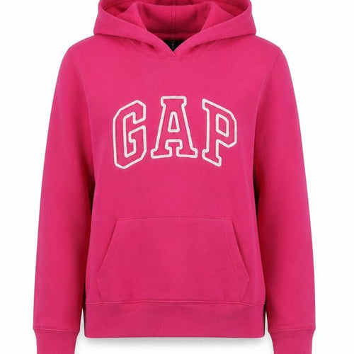 Gap Women’s Pink M Pullover Hoodie Logo Fleece Cotton Blend