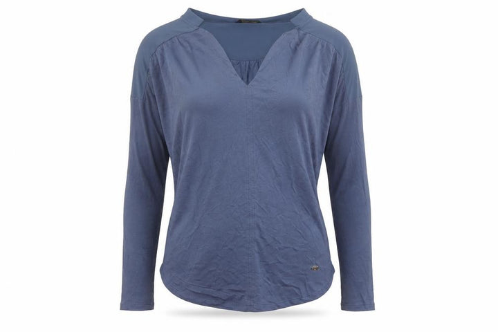 Massimo Dutti Women’s Blue UK 8 V-Neck Long Sleeve Puff Blouse