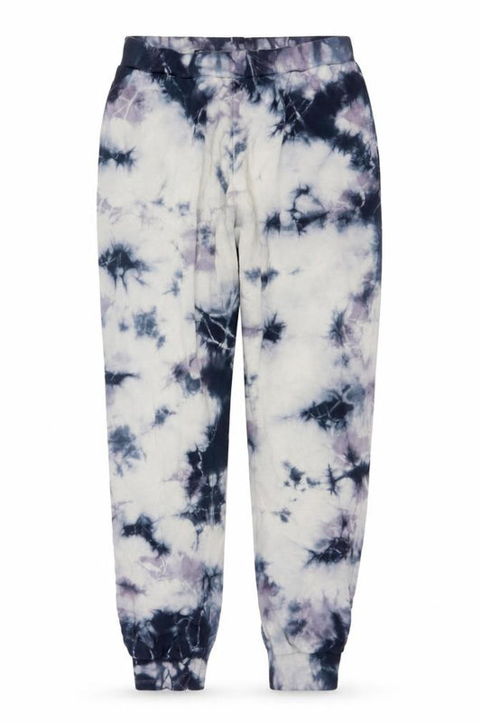 Noisy May Women Grey Tie Dye Cotton Jogger Trousers XS