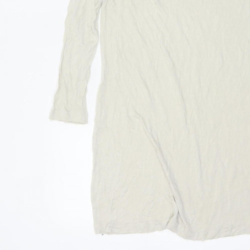 Sandwich Women Ivory L Knee Length Shift Jersey Long Sleeve Dress