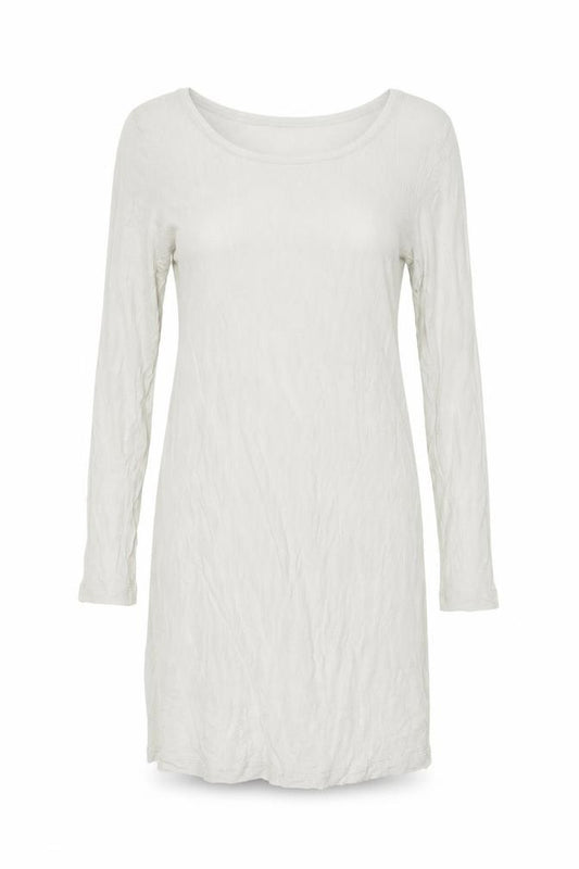 Front view of Sandwich Women Ivory L Knee Length Shift Jersey Long Sleeve Dress