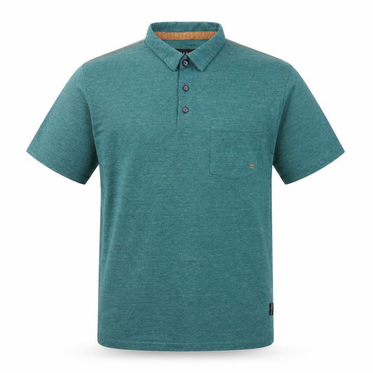 Billabong Men's Green Marl Logo Pocket Polo Shirt Size L