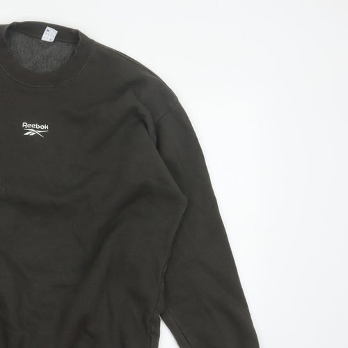 Reebok Men’s Black M Pullover Crew Neck Logo Sweatshirt