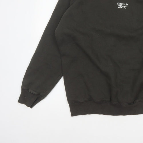 Reebok Men’s Black M Pullover Crew Neck Logo Sweatshirt