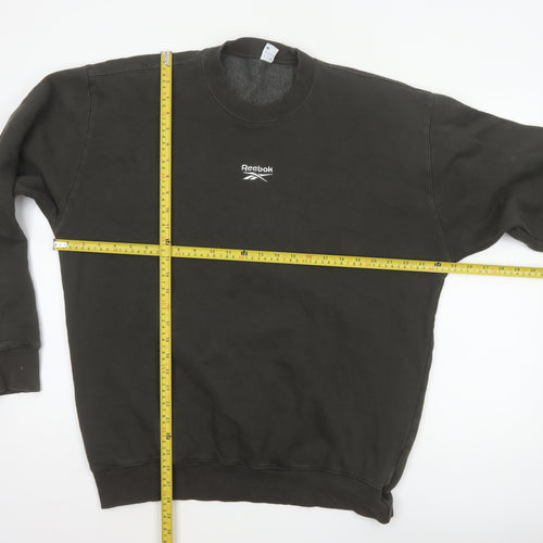 Reebok Men’s Black M Pullover Crew Neck Logo Sweatshirt