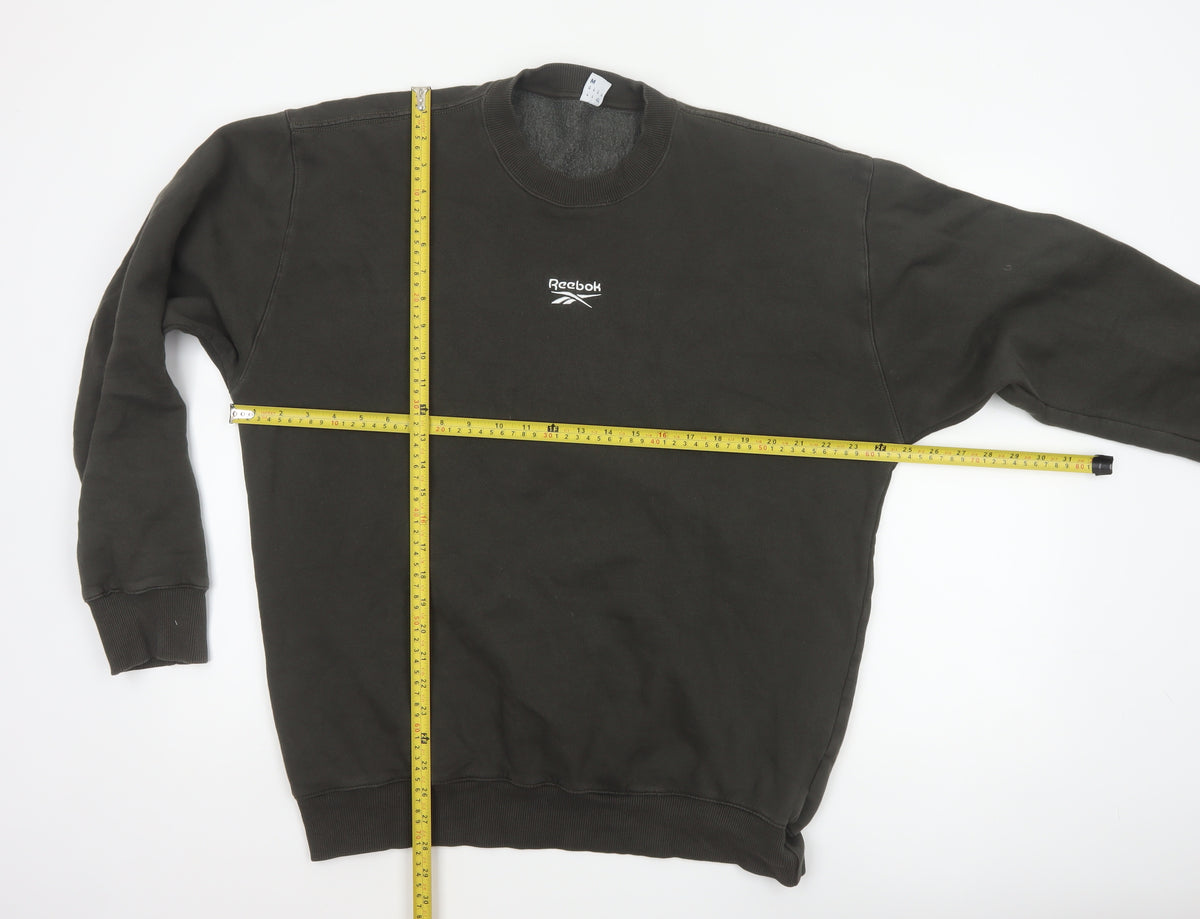 Reebok Men’s Black M Pullover Crew Neck Logo Sweatshirt