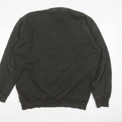 Reebok Men’s Black M Pullover Crew Neck Logo Sweatshirt