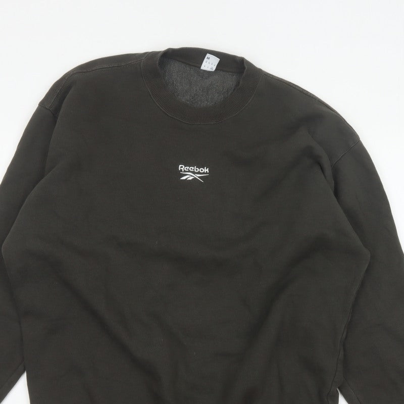 Reebok Men’s Black M Pullover Crew Neck Logo Sweatshirt