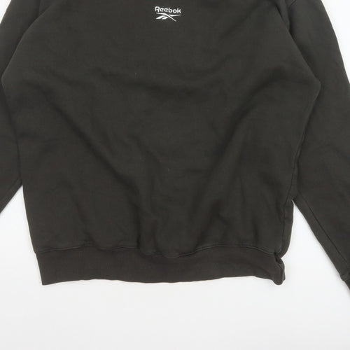 Reebok Men’s Black M Pullover Crew Neck Logo Sweatshirt