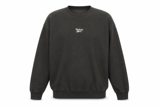 Reebok Men’s Black M Pullover Crew Neck Logo Sweatshirt