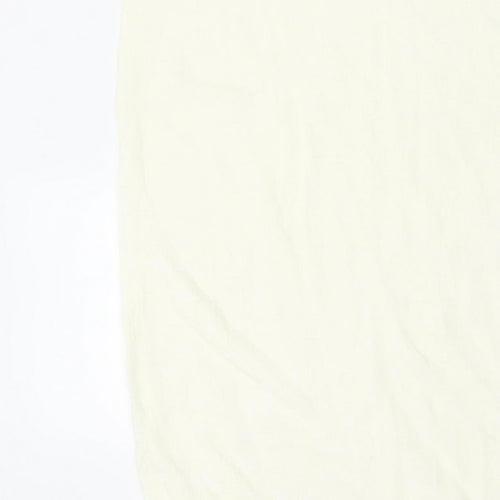 Zara Women Ivory XS Long Sheath Dress Sleeveless Frayed Trim