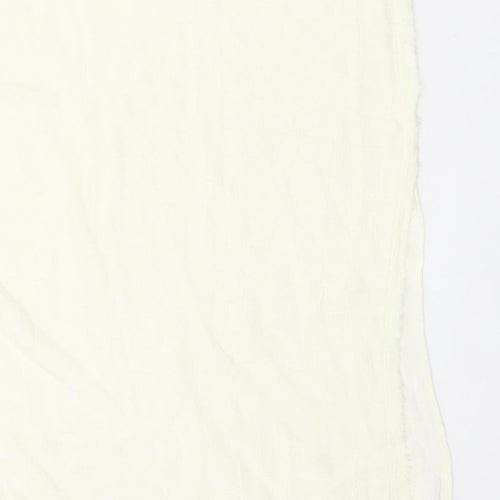 Zara Women Ivory XS Long Sheath Dress Sleeveless Frayed Trim