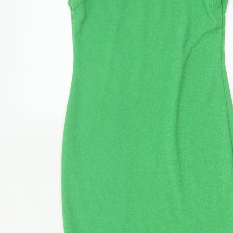 I Saw It First Women Green UK 6 Long Sleeveless Stretch Tank Dress