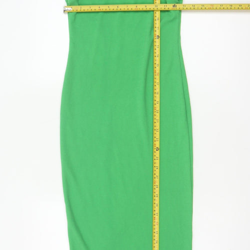 I Saw It First Women Green UK 6 Long Sleeveless Stretch Tank Dress