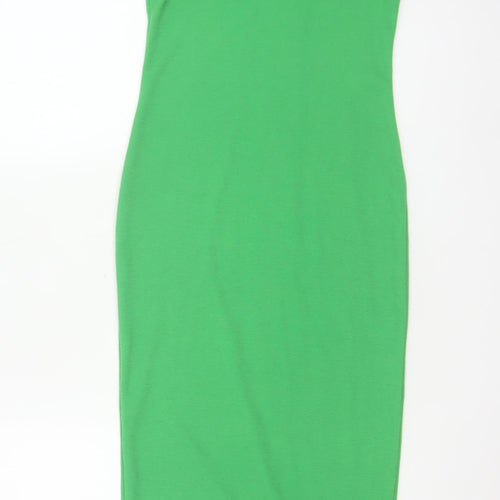 I Saw It First Women Green UK 6 Long Sleeveless Stretch Tank Dress