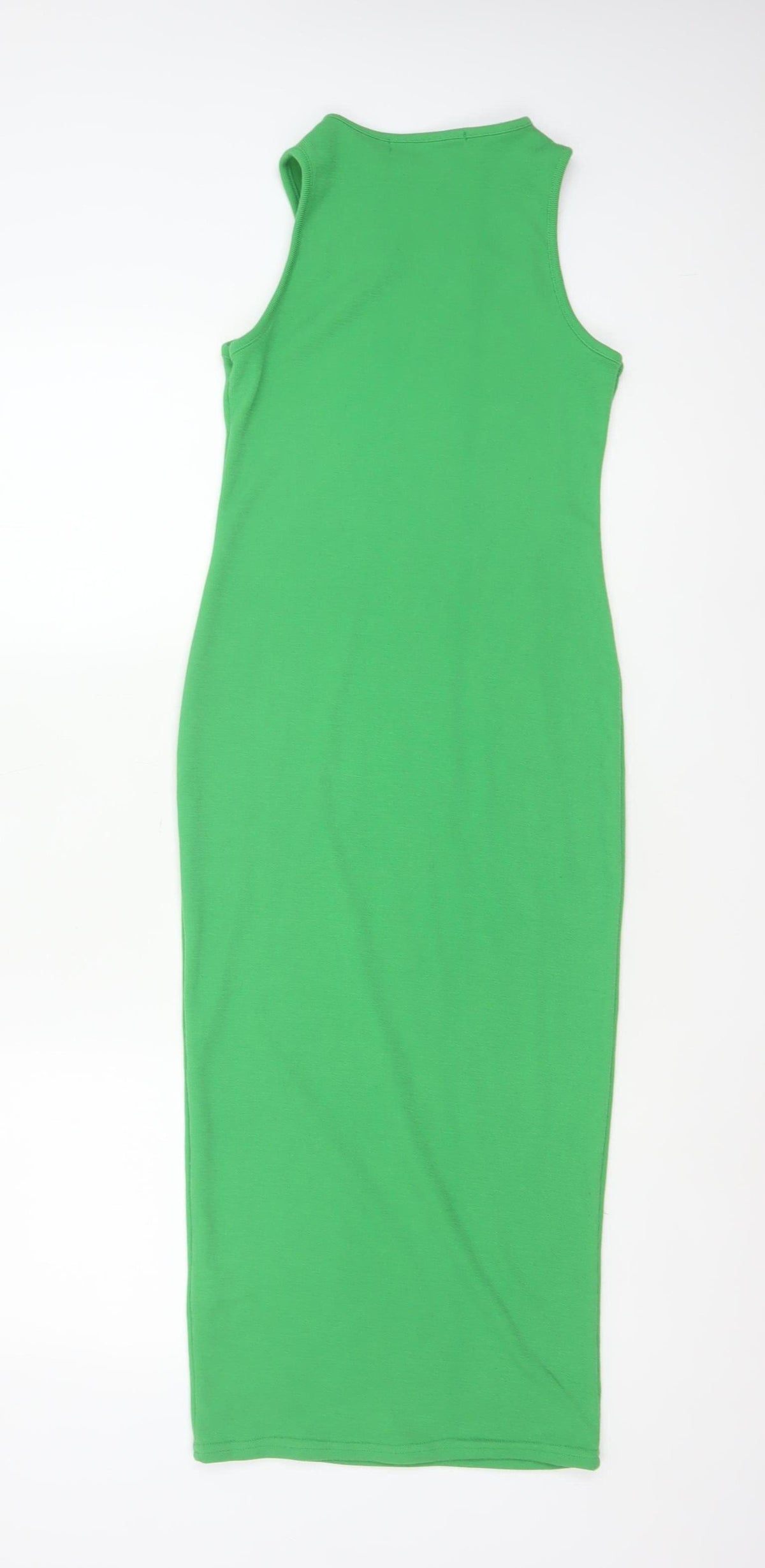 I Saw It First Women Green UK 6 Long Sleeveless Stretch Tank Dress