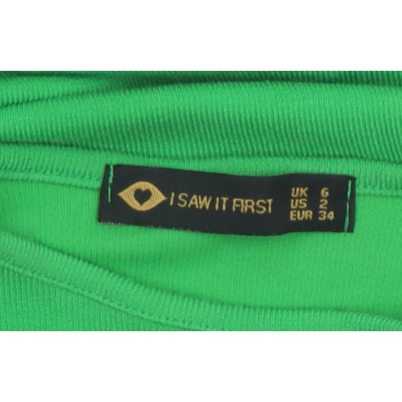 I Saw It First Women Green UK 6 Long Sleeveless Stretch Tank Dress