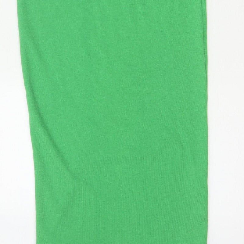 I Saw It First Women Green UK 6 Long Sleeveless Stretch Tank Dress