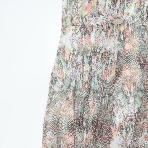 Firetrap Women Multicoloured XS Floral Chiffon Long Kaftan Dress