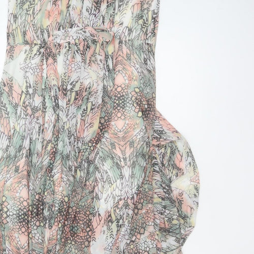 Firetrap Women Multicoloured XS Floral Chiffon Long Kaftan Dress