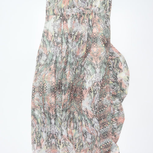 Firetrap Women Multicoloured XS Floral Chiffon Long Kaftan Dress