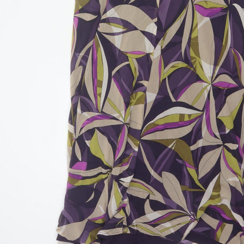 Windsmoor Women’s Purple Multicoloured UK 12 Silk Floral Maxi Dress