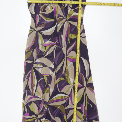Windsmoor Women’s Purple Multicoloured UK 12 Silk Floral Maxi Dress